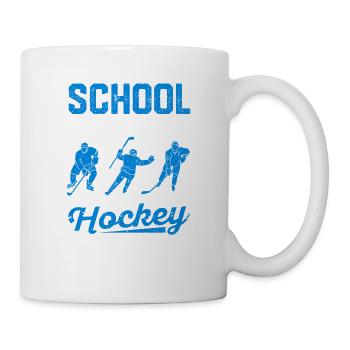 School is important, but hockey is more important - Mug - white - Right