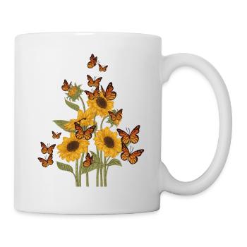 Butterfly Tree Beautiful Animal Butterflies Tree - Mug - white - Right