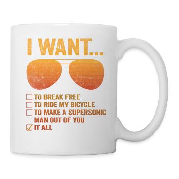 Ich möchte Break Free Ride mein Fahrrad alles machen - Tasse - Weiß - Rechts