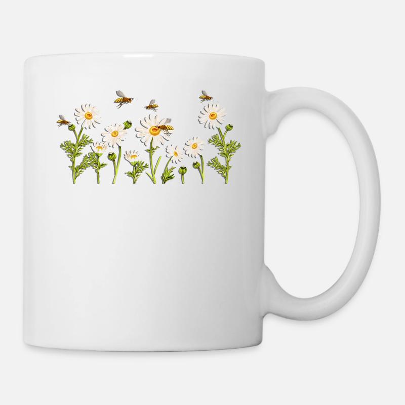 Marguerites Gänseblümchen Sommer Gänseblümchen Blumengarten - Tasse - Weiß
