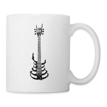 Rock & Roll Skelett Gitarre Musik Liebhaber - Tasse - Weiß - Rechts