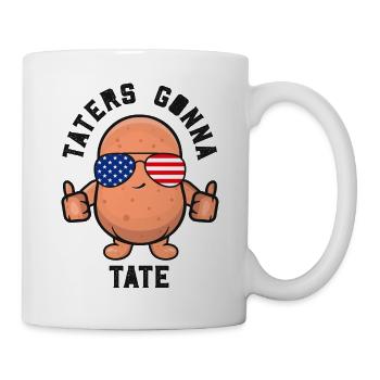 Taters geht zu Tate Potato Tater Tot Foodie Food - Tasse - Weiß - Rechts