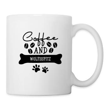 Coffee and wolfsspitz - Mug - white - Right