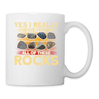 Géologue de la géologie collectrice de roches - Mug blanc - blanc - Droite