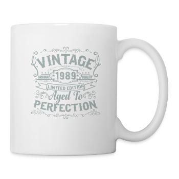 Edition limitée 1989 Vintage. Vieilli à la perfection - Mug blanc - blanc - Droite