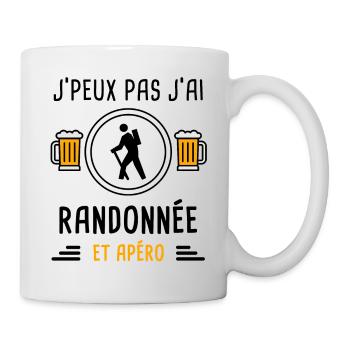 j'peux pas j'ai randonnée apéro cadeau - Mug blanc - blanc - Droite