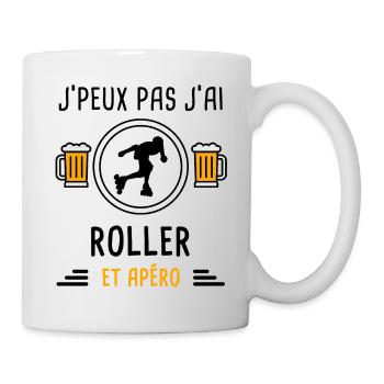 j'peux pas j'ai roller apéro cadeau - Mug blanc - blanc - Droite