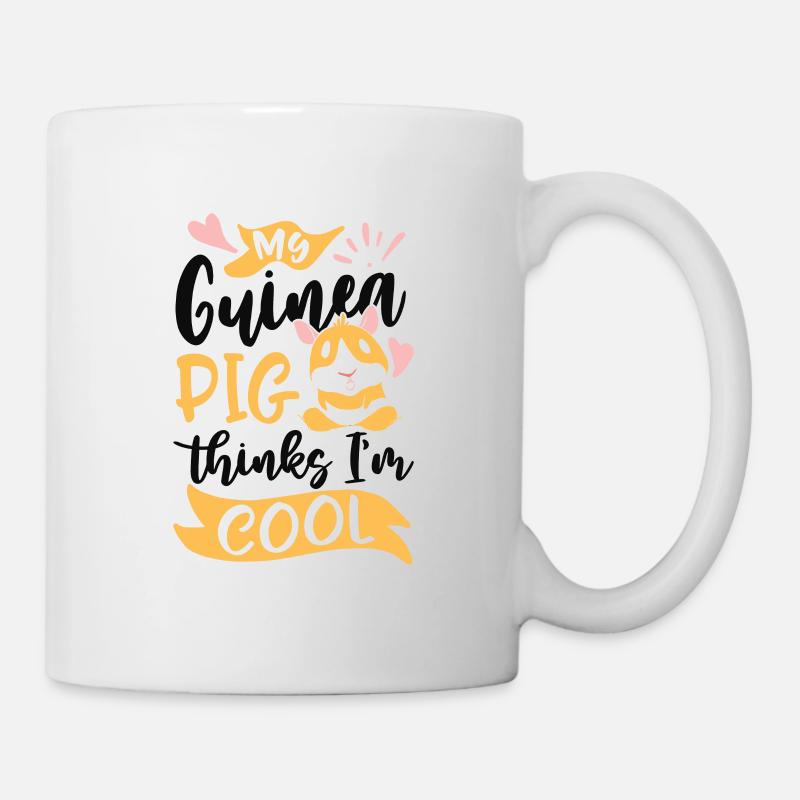 Mon cochon d’Inde pense que je suis cool - - Mug blanc - blanc