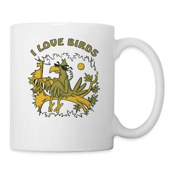 I love birds - Mug - white - Right