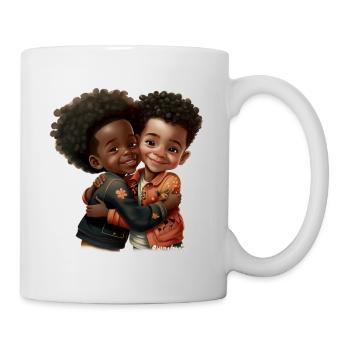 Jungsfreundschaft Kids of colour Friends - Mug - white - Right