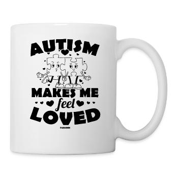 Amour autiste mariage en amour autisme puzzle - Mug blanc - blanc - Droite