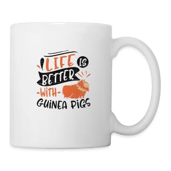 La vie est meilleure avec les cobayes - Mug blanc - blanc - Droite