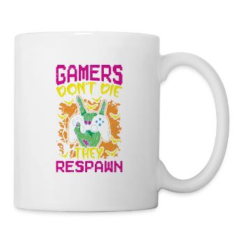 Gamer Sie Respawnen Gaming Videospieler Halloween - Tasse - Weiß - Rechts