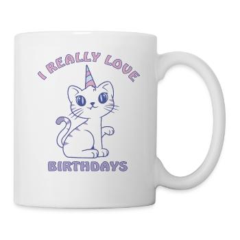 Cat's birthday Cat lady Cat mom - Mug - white - Right