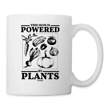 strong mother thanks to vegetables and plants - Mug - white - Right