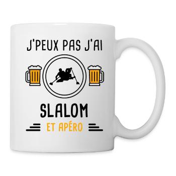 j'peux pas j'ai slalom apéro cadeau - Mug blanc - blanc - Droite