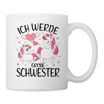 Ich Werde Große Schwester Unicorn - Tasse - Weiß - Rechts