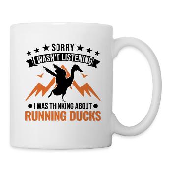 Indian Running Duck Bouteille cadeau Canard Canard - Mug blanc - blanc - Droite