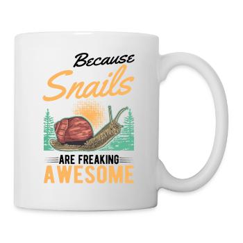 Parce que les escargots sont des escargots géniaux - Mug blanc - blanc - Droite
