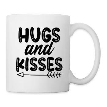 Hugs and Kisses - Tasse - Weiß - Rechts
