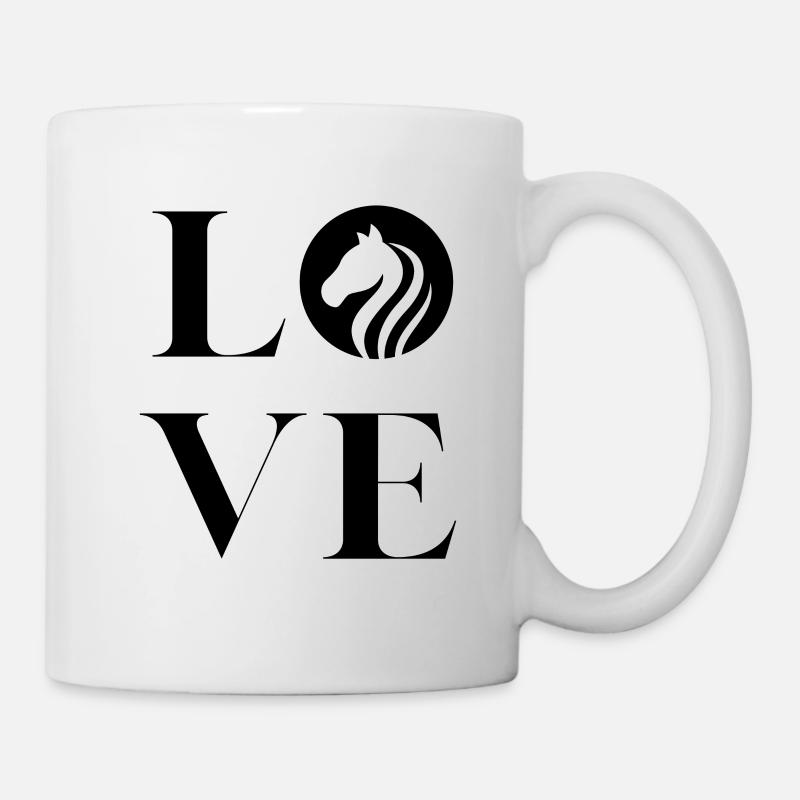 Amour du cheval - Mug blanc - blanc