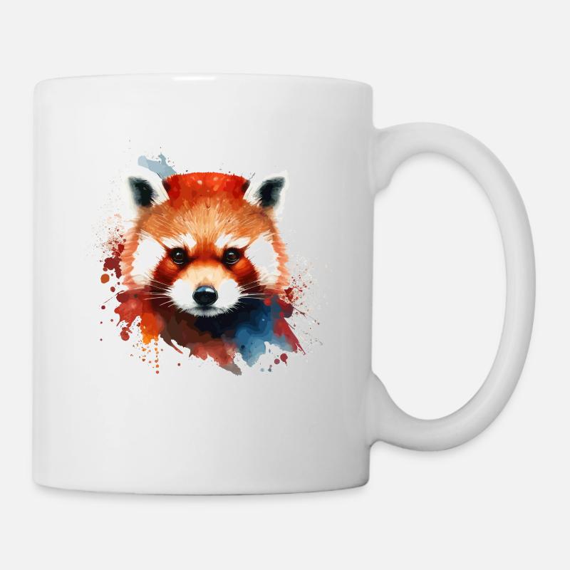 Cute red panda colorful for red panda lovers - Mug - white