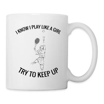 Joueuse de tennis Filles Tennis Club de tennis féminin - Mug blanc - blanc - Droite