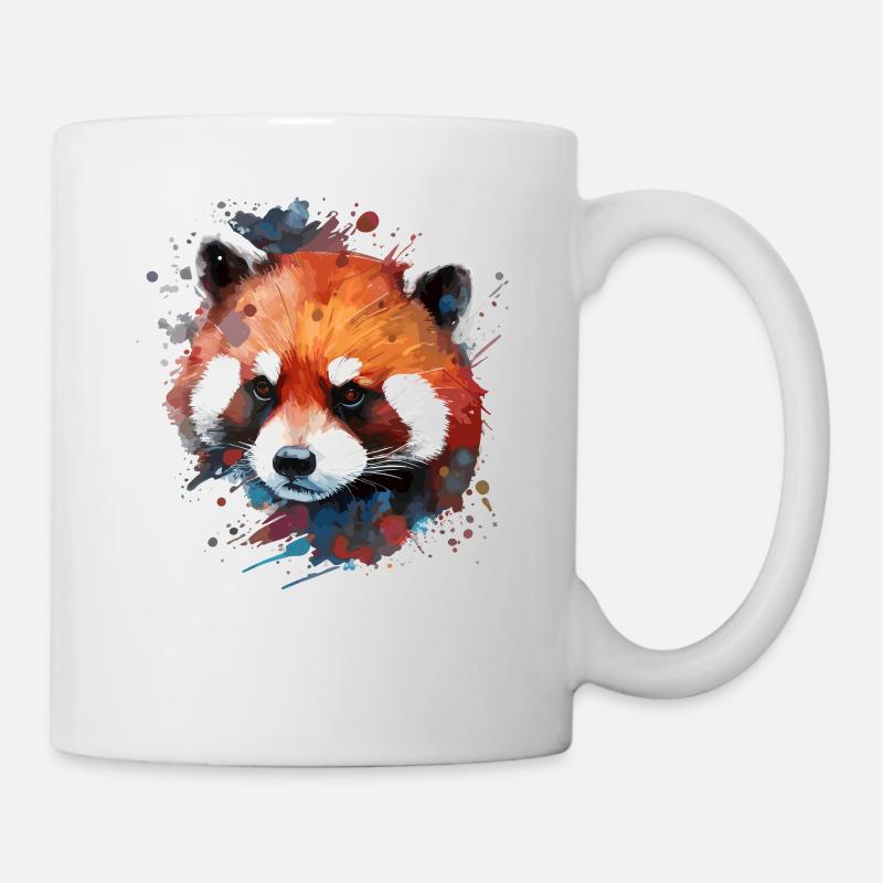 Cute red panda colorful for red panda lovers - Mug - white