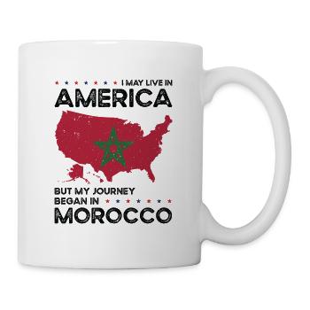 Né marocain Maroc États-Unis - Mug blanc - blanc - Droite