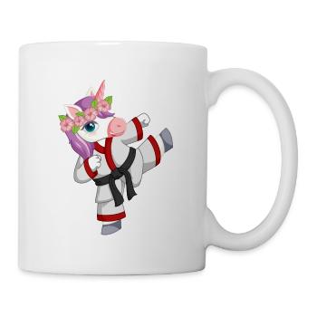 Karate Einhorn - Tasse - Weiß - Rechts