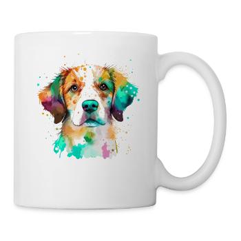 Mignon petit chien pour les amoureux des chiens colorés - Mug blanc - blanc - Droite