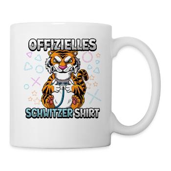 Offizielles Schwitzer Zocken Gamer Ego Shooter - Tasse - Weiß - Rechts