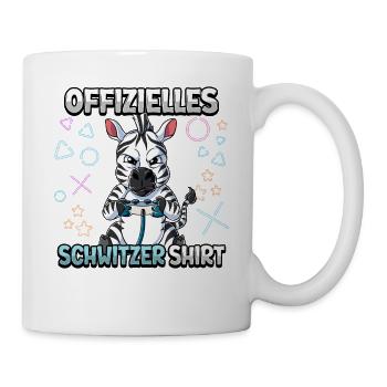 Offizielles Schwitzer Zocken Gamer Ego Shooter - Tasse - Weiß - Rechts