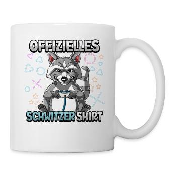 Offizielles Schwitzer Zocken Gamer Ego Shooter - Tasse - Weiß - Rechts