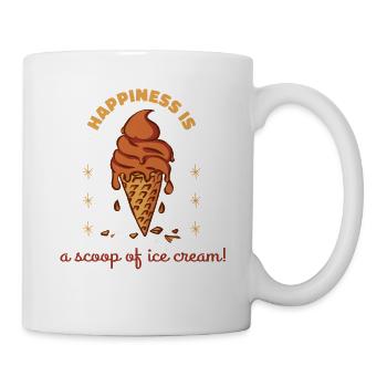 Happiness Is A Scoop Of An Ice Cream Funny - Mug - white - Right