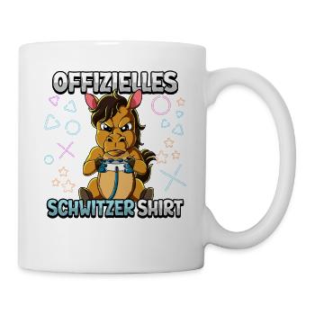 Offizielles Schwitzer Zocken Gamer Ego Shooter - Tasse - Weiß - Rechts