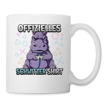 Offizielles Schwitzer Zocken Gamer Ego Shooter - Tasse - Weiß - Rechts