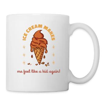 La crème glacée me fait me sentir comme un enfant à nouveau! Drôle - Mug blanc - blanc - Droite