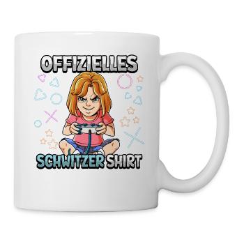 Offizielles Schwitzer Zocken Gamer Ego Shooter - Tasse - Weiß - Rechts