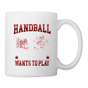 préfère jouer au handball Joueur de handball - Mug blanc - blanc - Droite