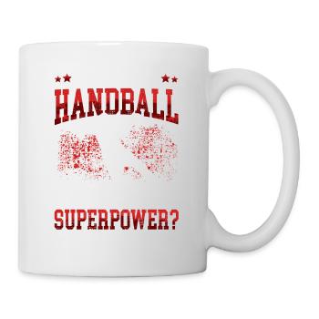 würde lieber Handball spielen Handballer - Tasse - Weiß - Rechts