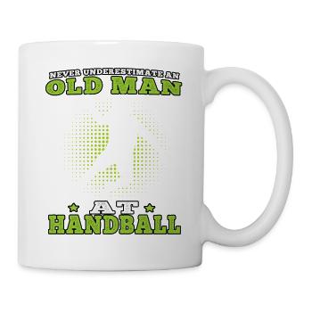würde lieber Handball spielen Handballer - Tasse - Weiß - Rechts