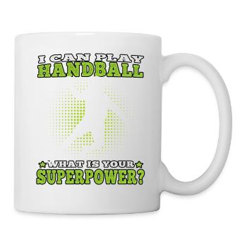 würde lieber Handball spielen Handballer - Tasse - Weiß - Rechts