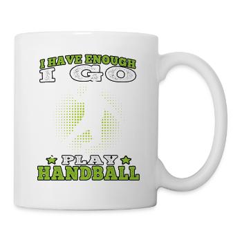 Je vais jouer Handball Handball Player Handball Player - Mug blanc - blanc - Droite