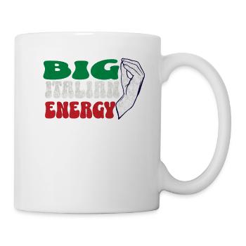 Big italian Energy Shirt, Funny Italian Shirt for - Mug - white - Right