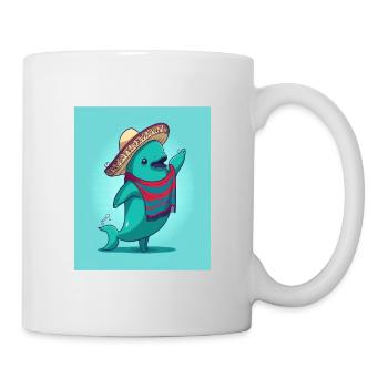 Vaquita Wearing Sombrero Kawaii Dabbing Vaquita - Mug - white - Right