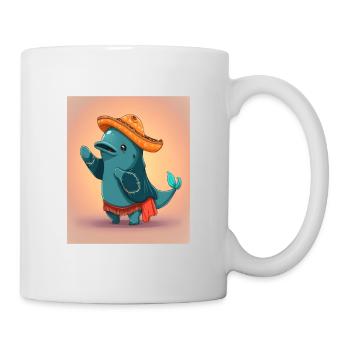 Vaquita Wearing Sombrero Kawaii Dabbing Vaquita - Mug - white - Right