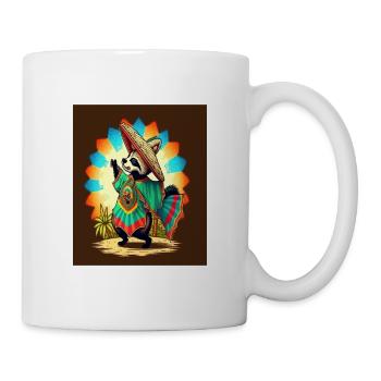 Coati Wearing Sombrero Kawaii Dabbing Coati - Mug - white - Right
