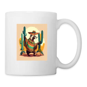 Coati Wearing Sombrero Kawaii Dabbing Coati - Mug - white - Right