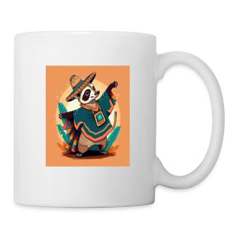 Coati Wearing Sombrero Kawaii Dabbing Coati - Mug - white - Right